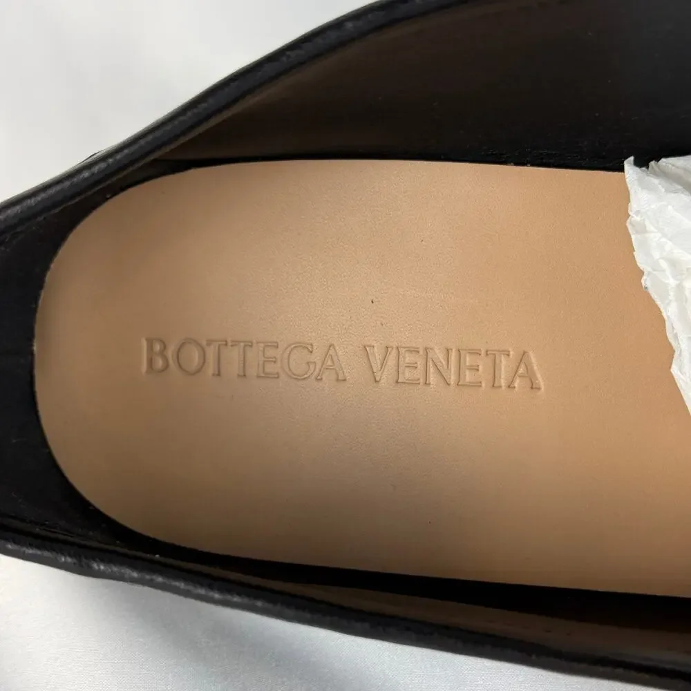 Bottega Veneta Astaire Knot-Detailed Leather Loafers Black Men's EU47